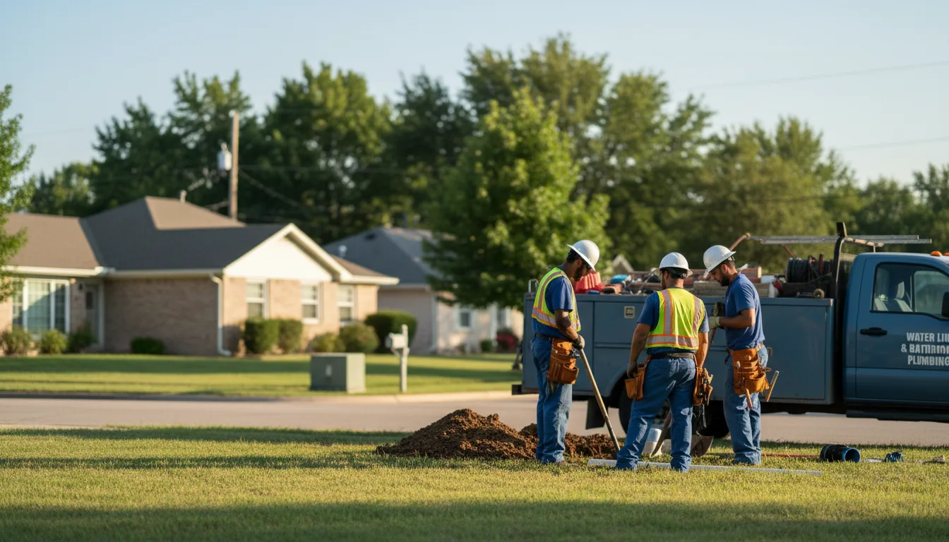 Residential water line and bathroom plumbing service in Grover Hill, OH